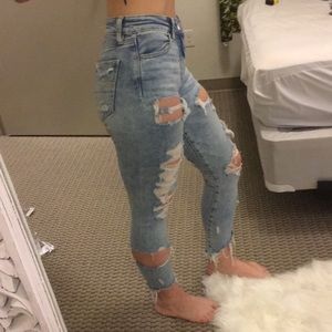 AE Ultra Distressed High Rise Skinny Jeans